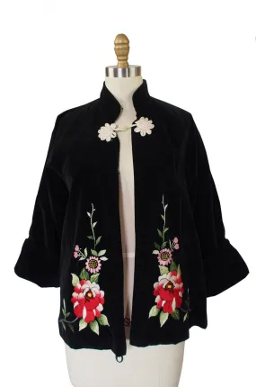 1940s Velvet & Embroidered Jacket