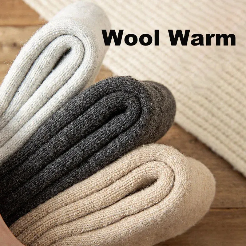 3 Pairs Thermal Wool Socks – Cashmere Winter Gift for Men & Women