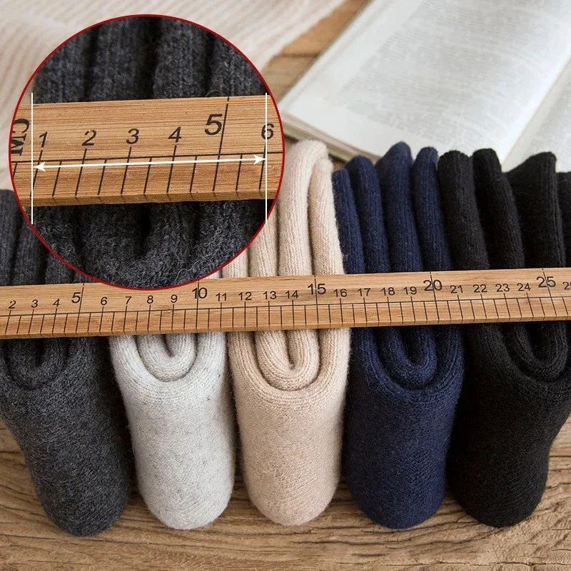 3 Pairs Thermal Wool Socks – Cashmere Winter Gift for Men & Women