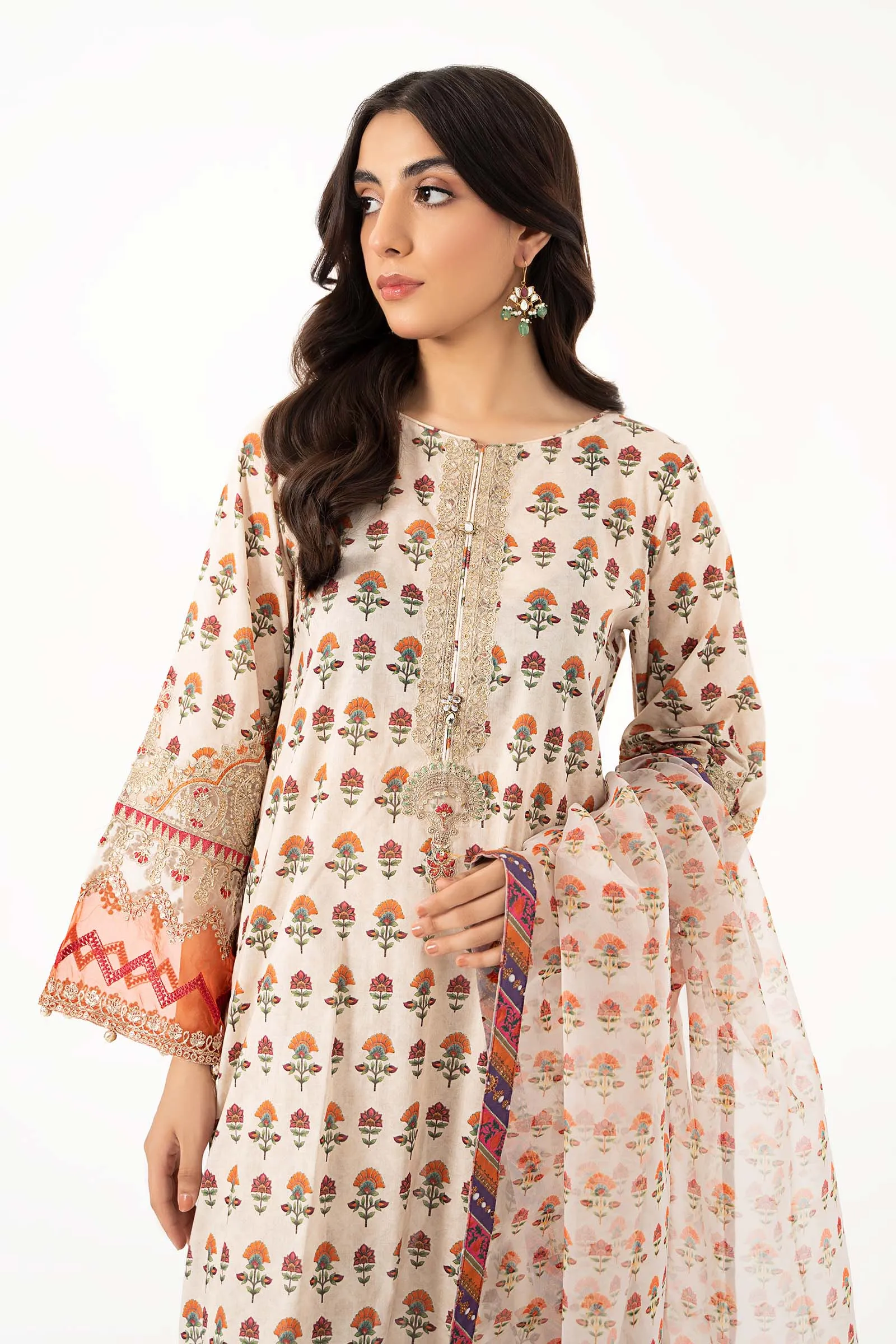 3 Piece Printed Lawn Suit | DW-EF22-61R1