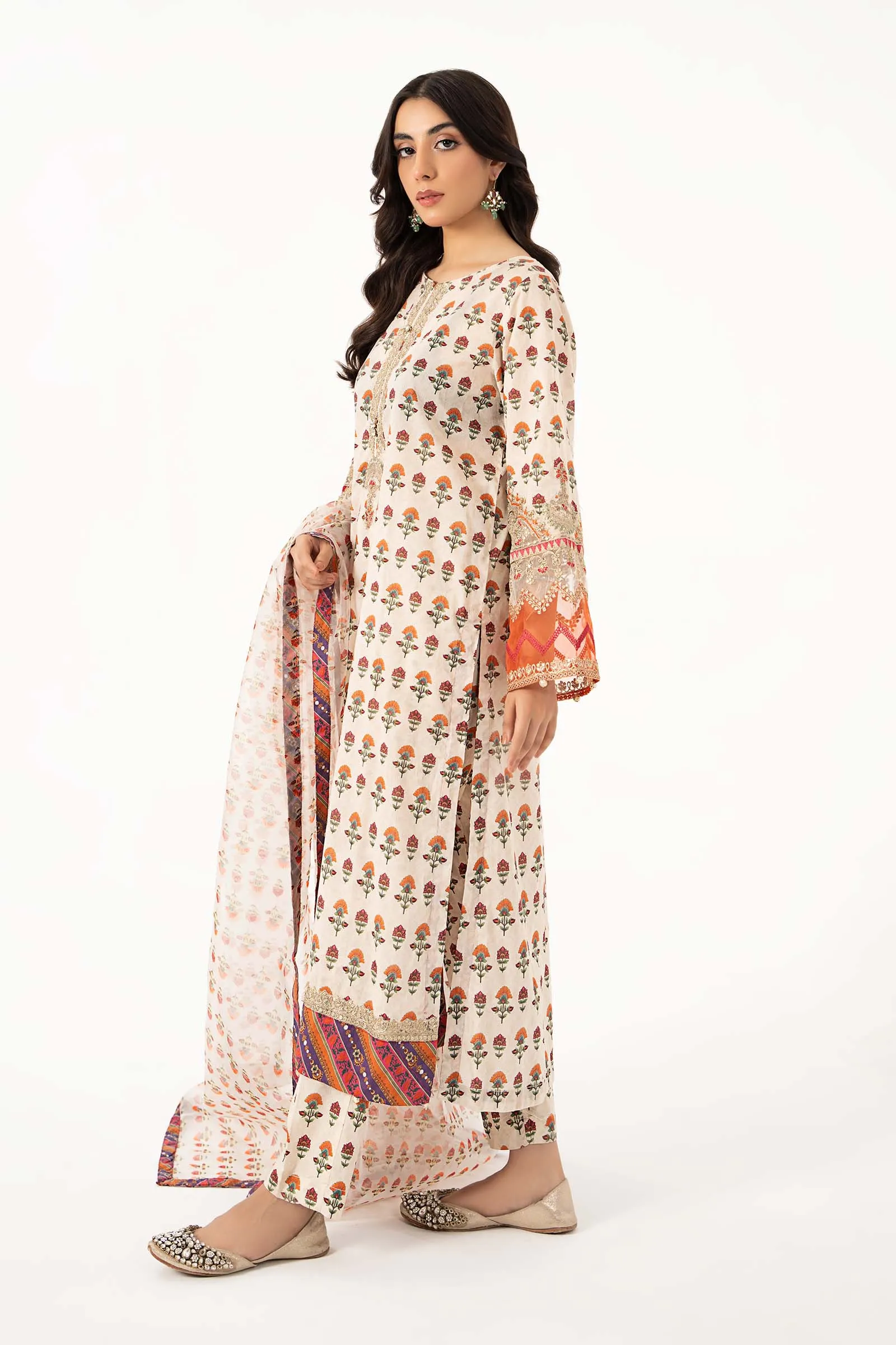 3 Piece Printed Lawn Suit | DW-EF22-61R1