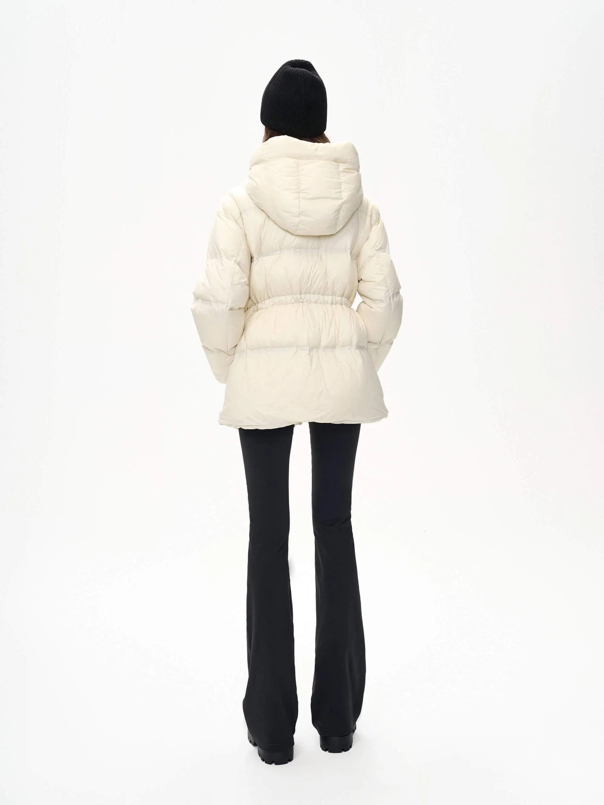 Adjustable Waist Puffer Coat