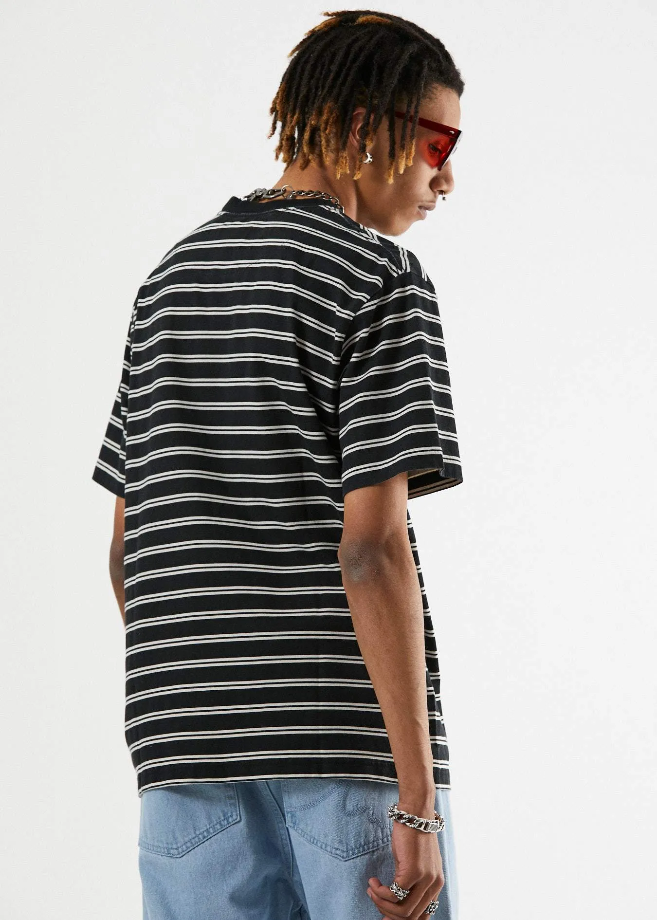 Afends Mens Kenny - Oversized Retro Fit Tee - Black