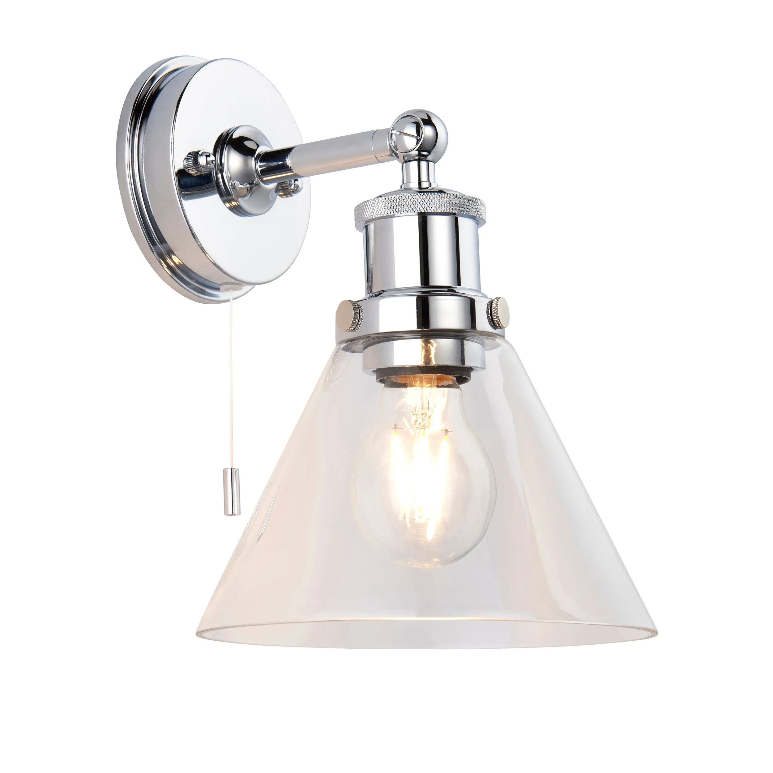 Amos Diaphanous Bathroom Wall Light Chrome