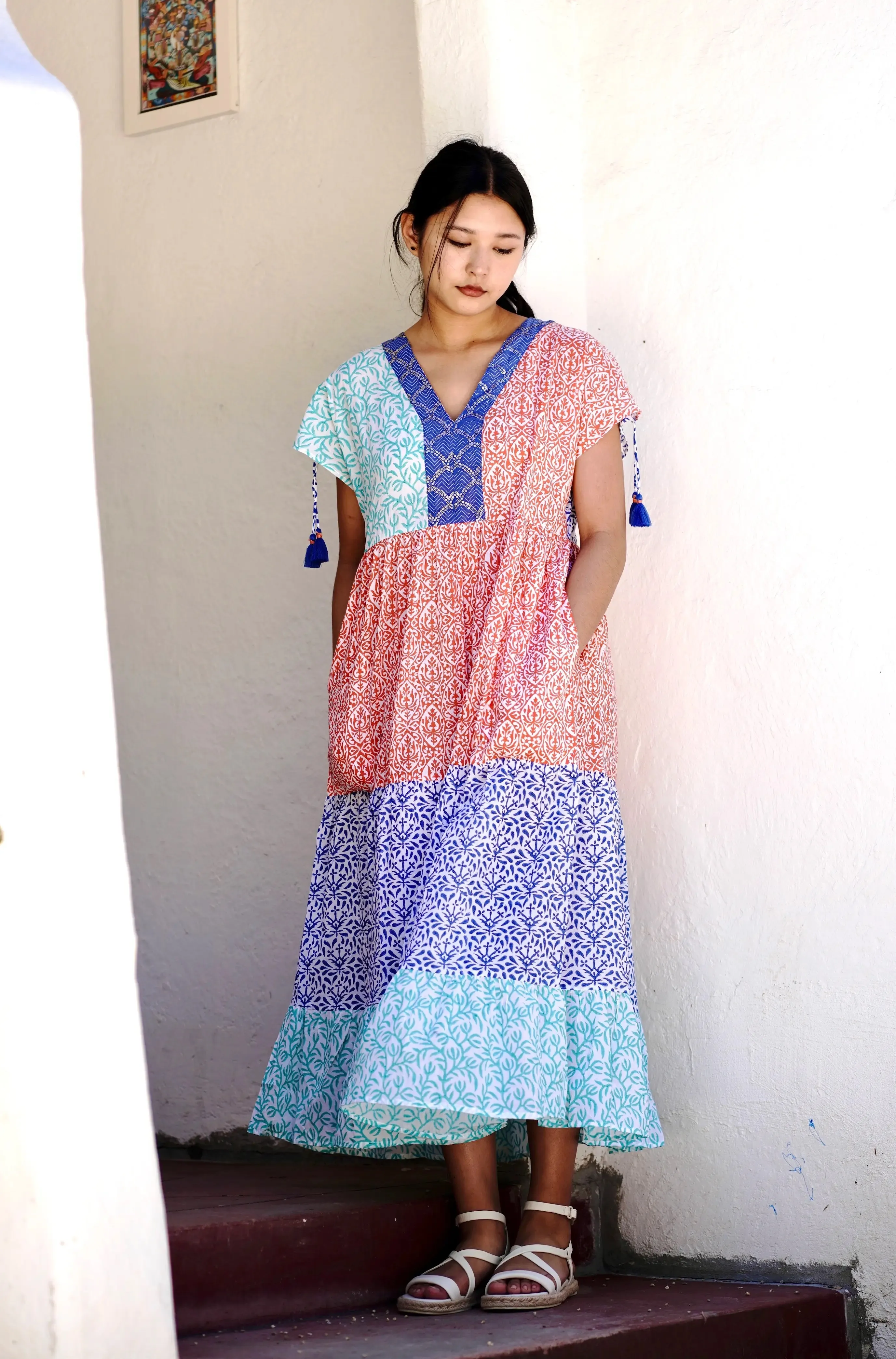 April Block Printed Dress