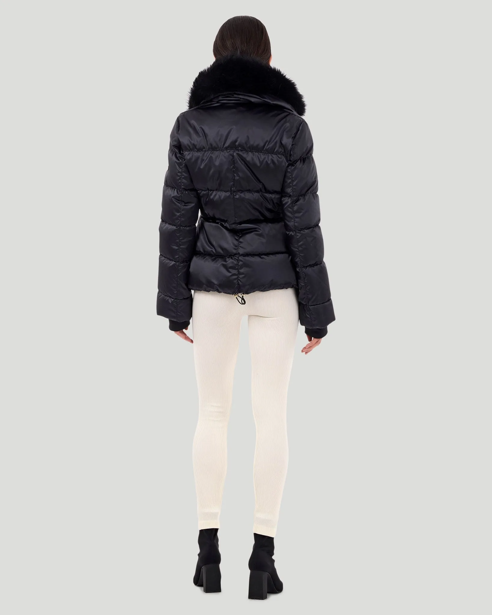 Après-Ski Jacket with Detachable Toscana Shearling Lamb Collar