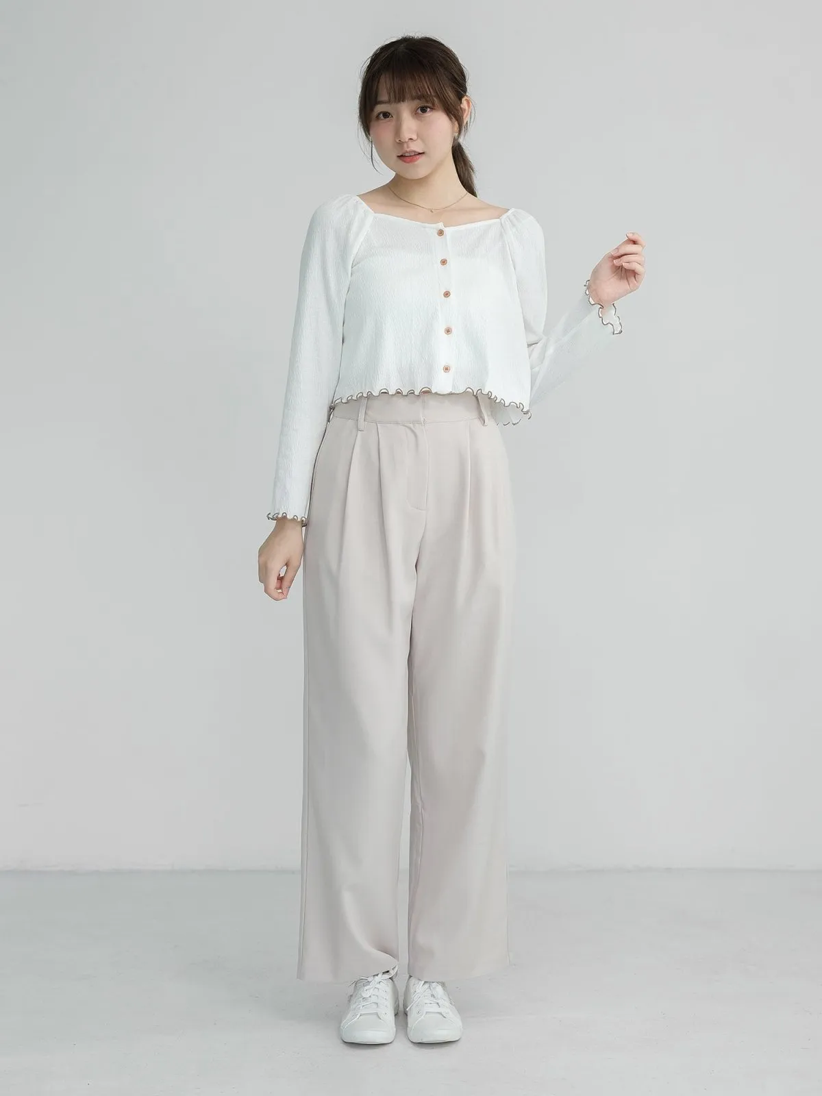 Artemis Belted Wide Leg Trousers (Long/ Short ver.)