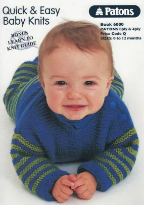 Baby - Patons Book 6000 Quick & Easy Baby Knits