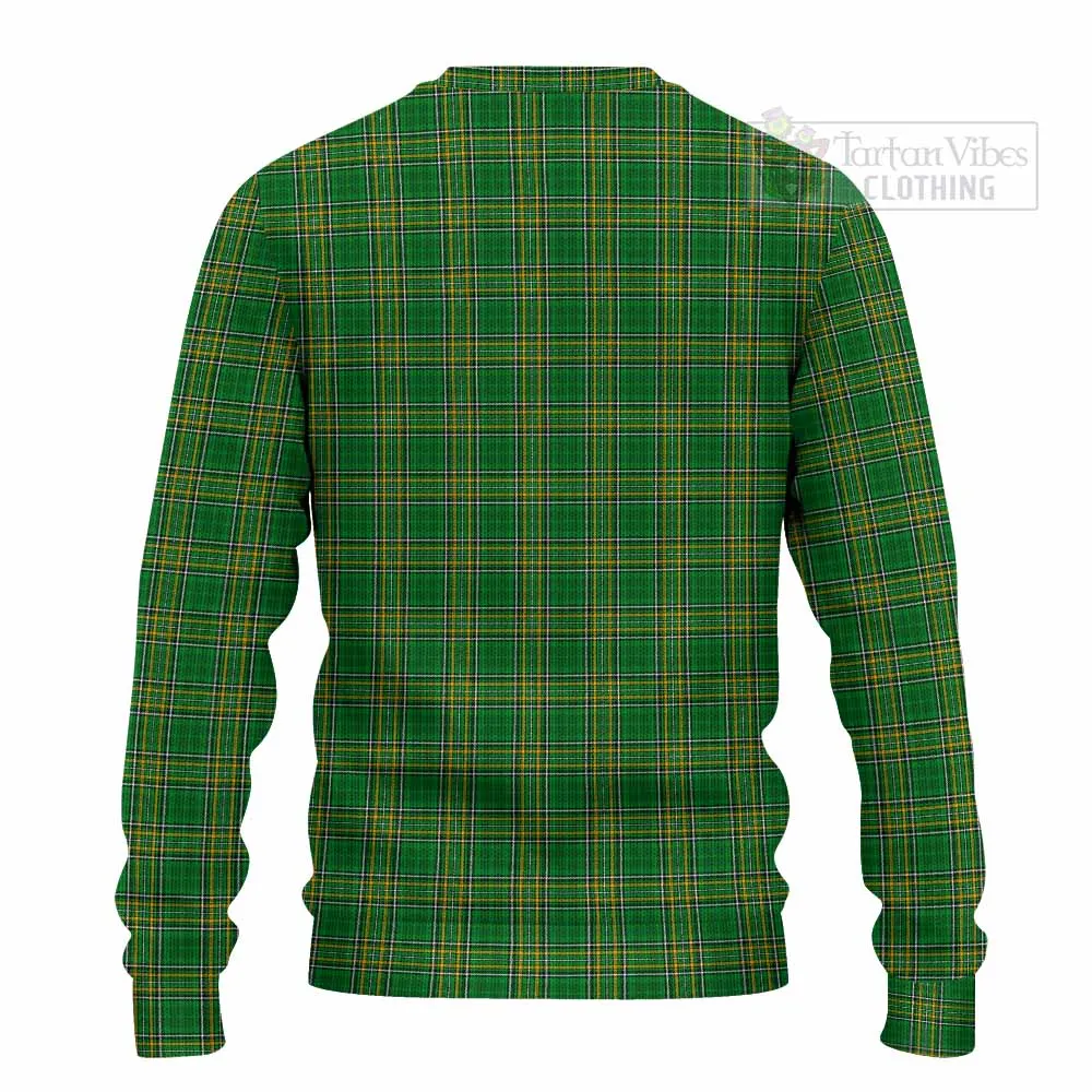 Baillie Irish Clan Tartan Knitted Sweater with Coat of Arms