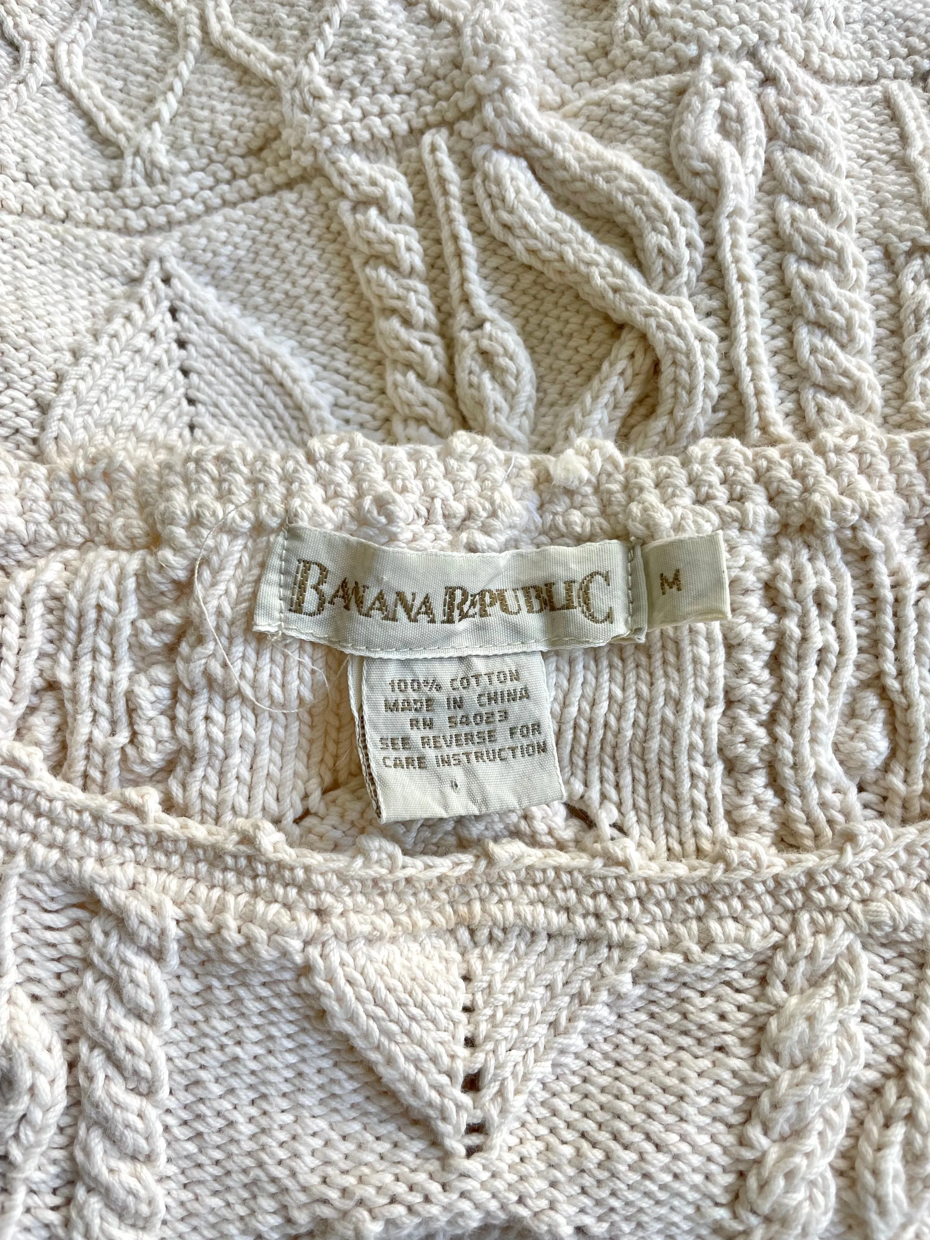 Banana Republic Cotton Sweater | 1990s