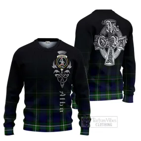 Bannerman Tartan Ugly Sweater Featuring Alba Gu Brath Family Crest Celtic Inspired