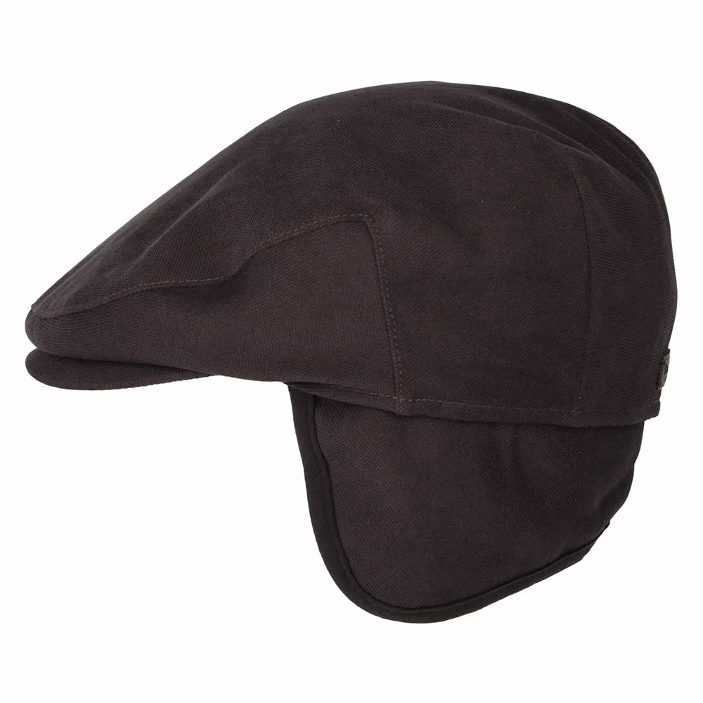 Barbour Hats Beaufort Waterproof Flat Cap With Earflaps - Brown