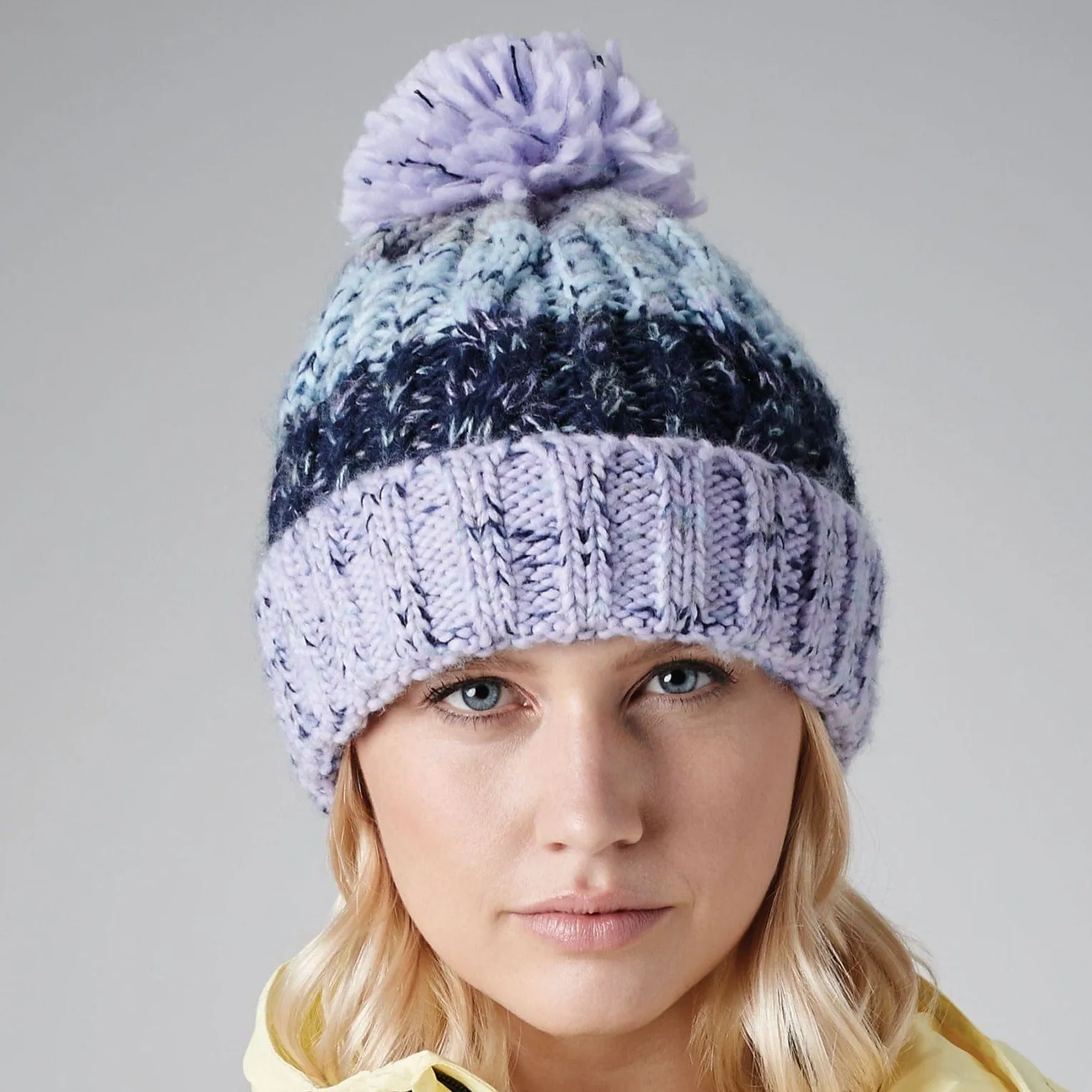 Beechfield Corkscrew Pom Pom Beanie