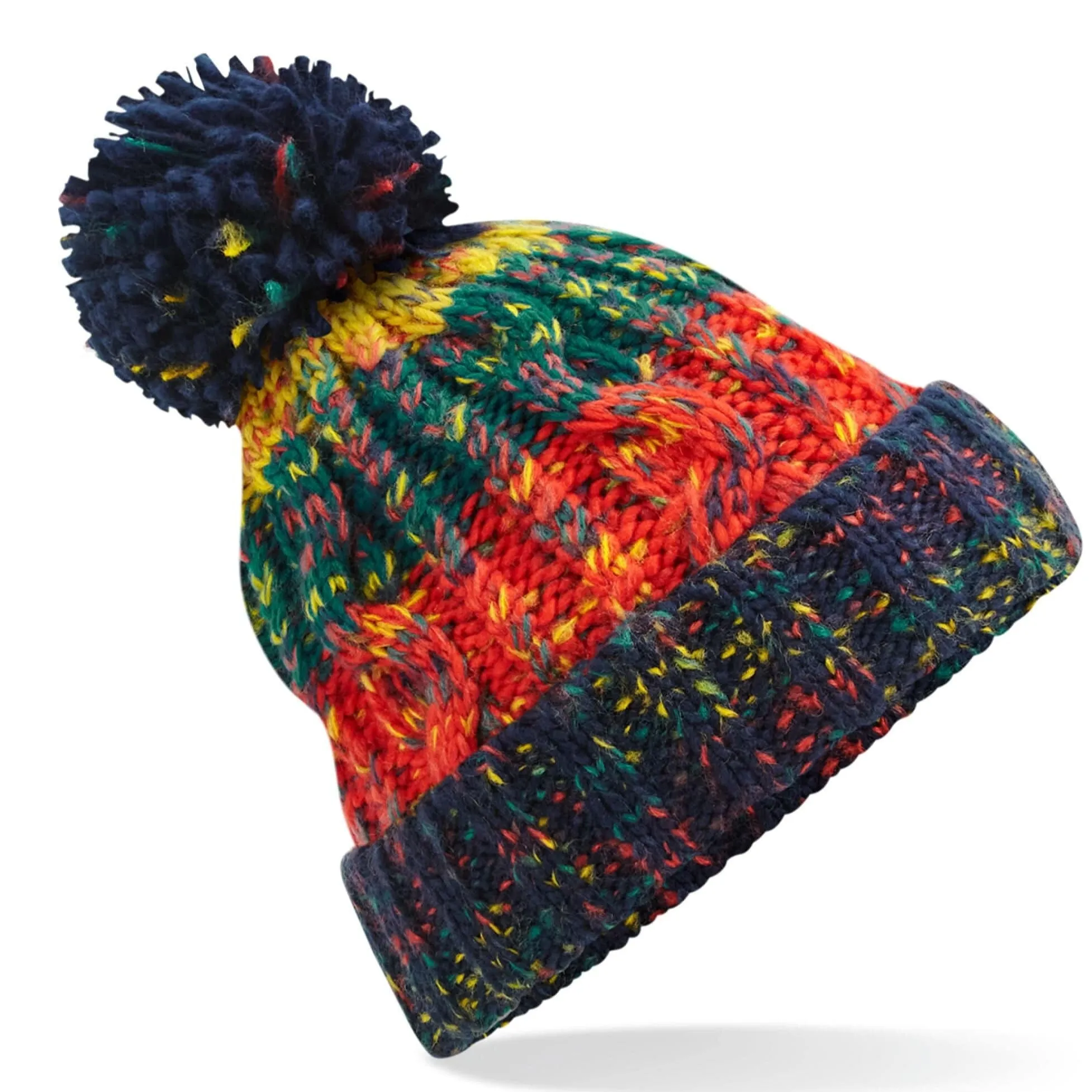 Beechfield Corkscrew Pom Pom Beanie