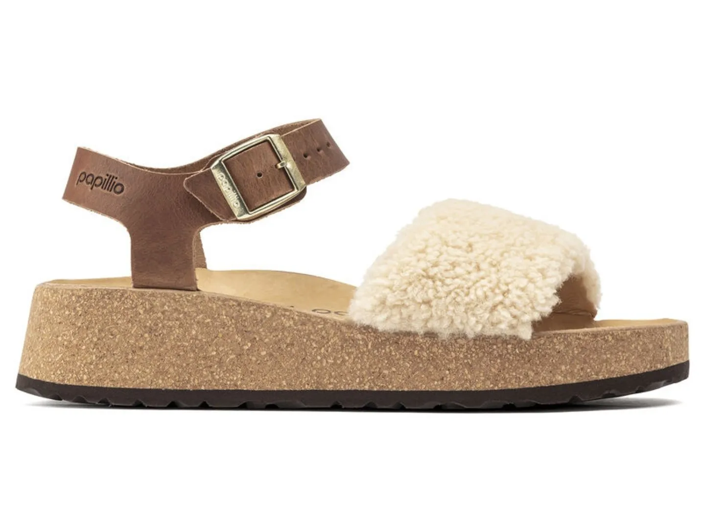 Birkenstock: Glenda Teddy in Eggshell