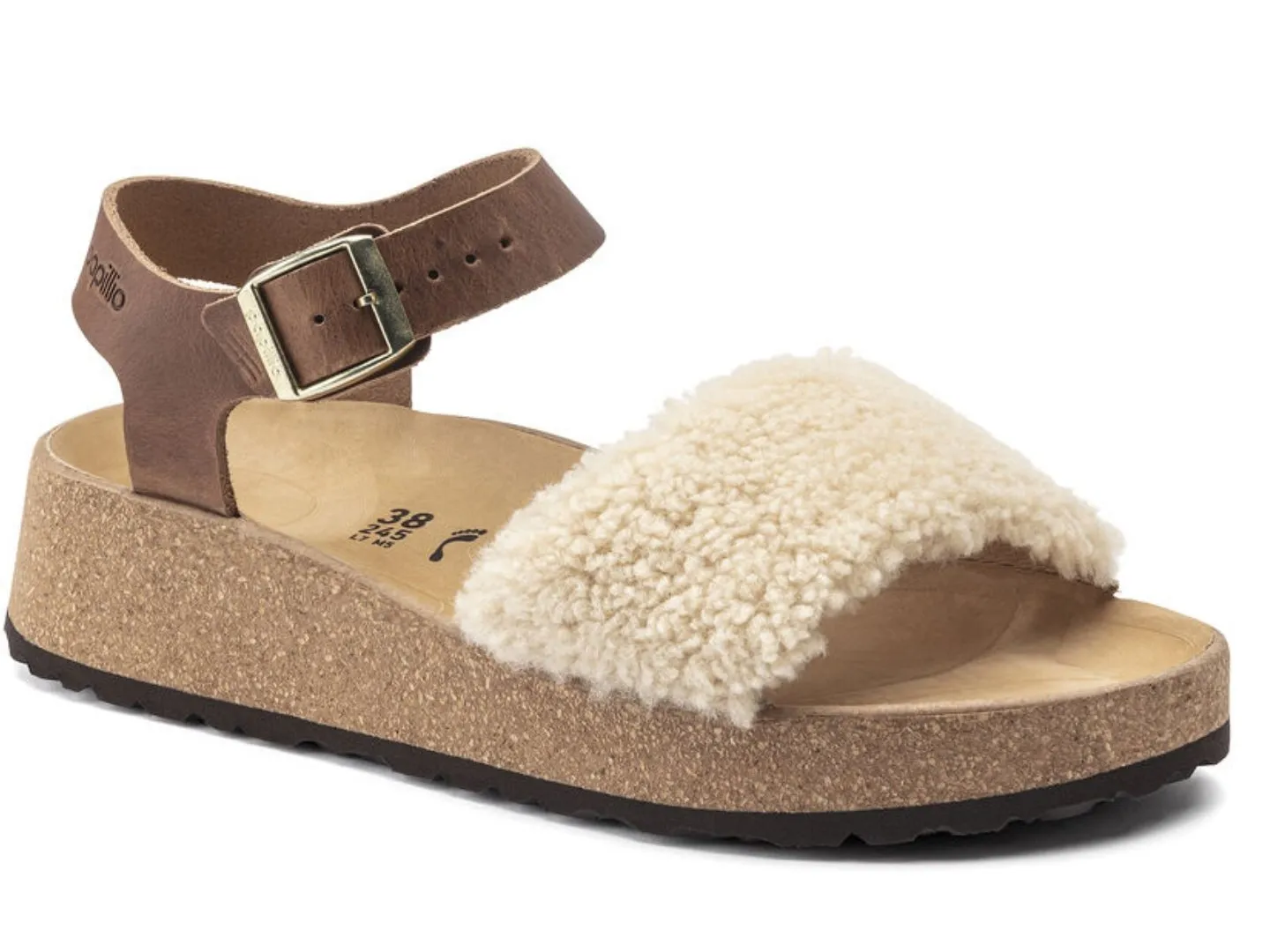 Birkenstock: Glenda Teddy in Eggshell