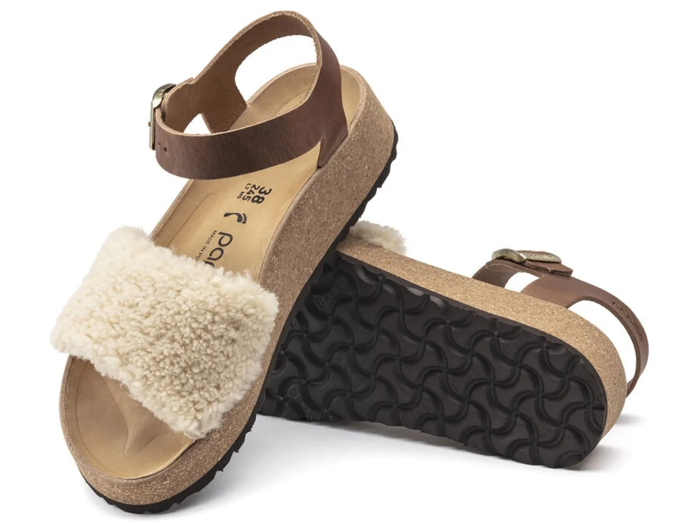 Birkenstock: Glenda Teddy in Eggshell