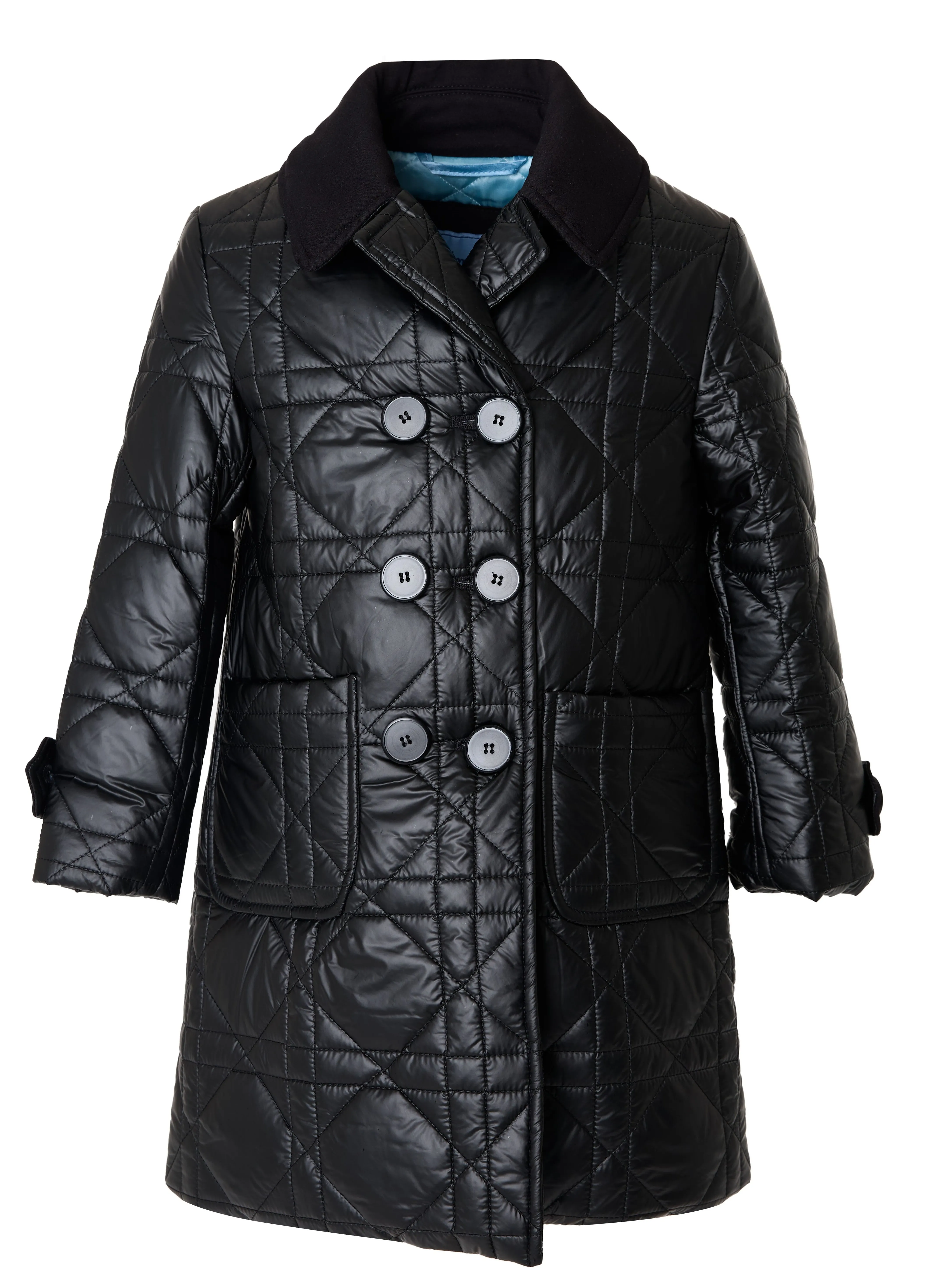 Black Quilted Nylon Coat