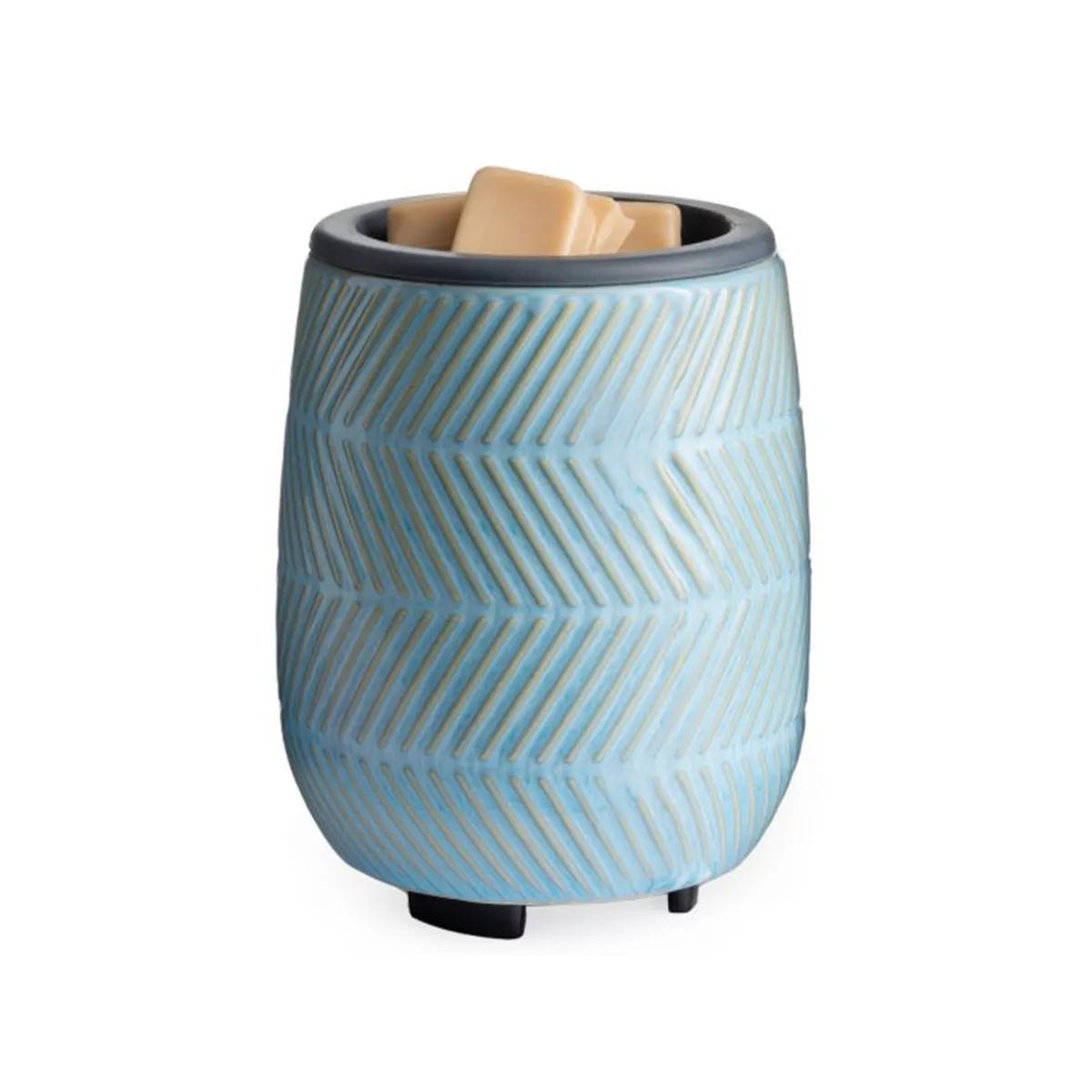 Blue Herringbone Flip Dish Fragrance Warmer WWBHR