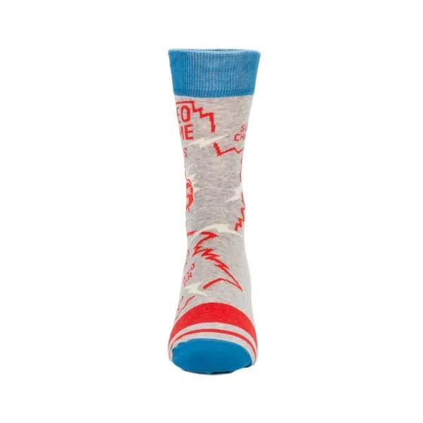 Blue Q Men's Crew Socks | Video Game