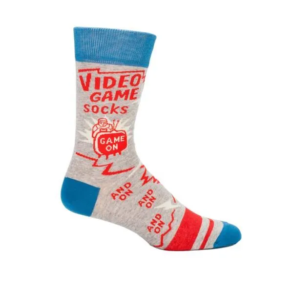 Blue Q Men's Crew Socks | Video Game