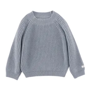 Boys Blue Knitted Jade Sweater