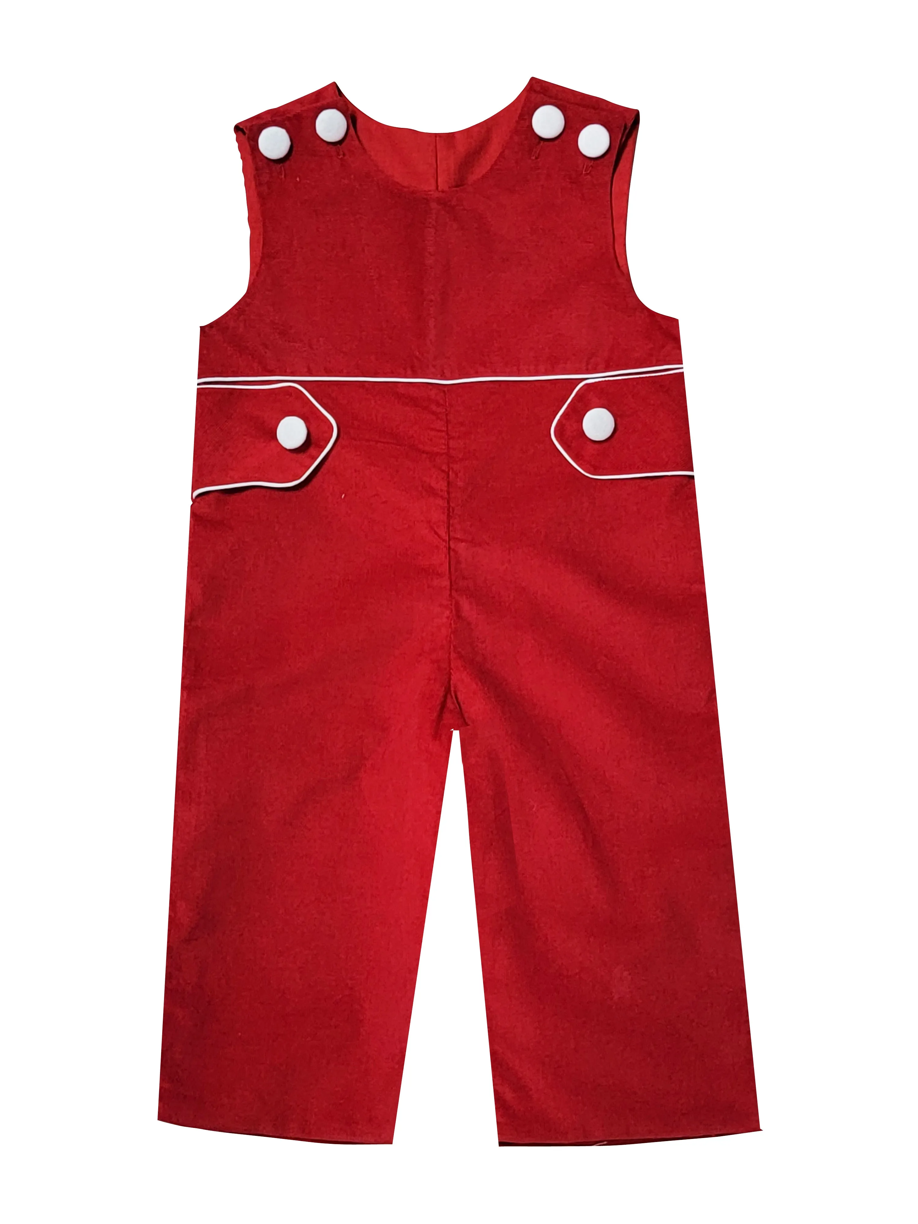 Boy's Red Corduroy Overall