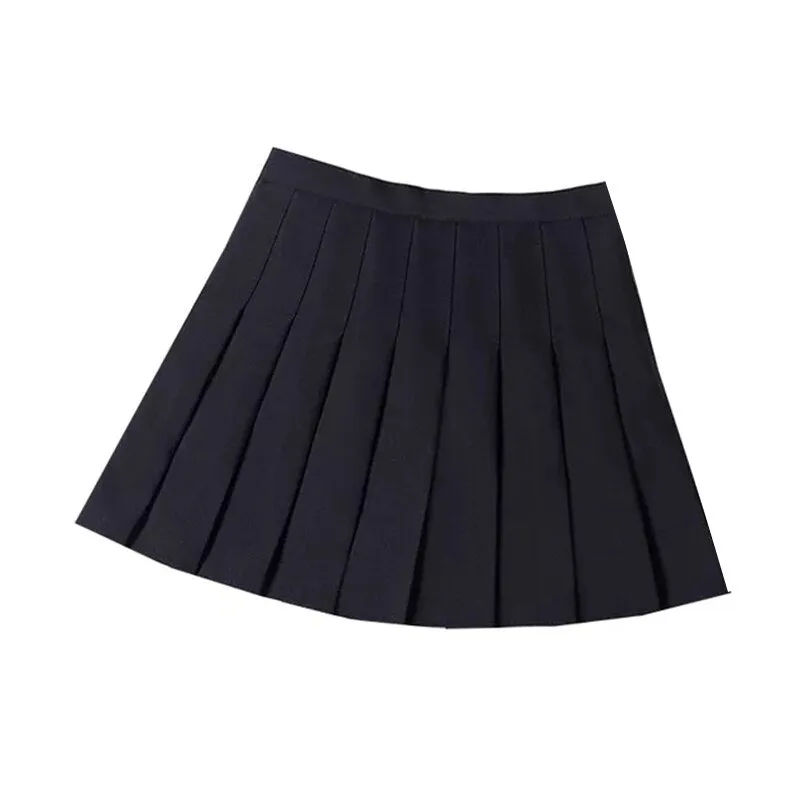 Brown Pleated Mini Skirts