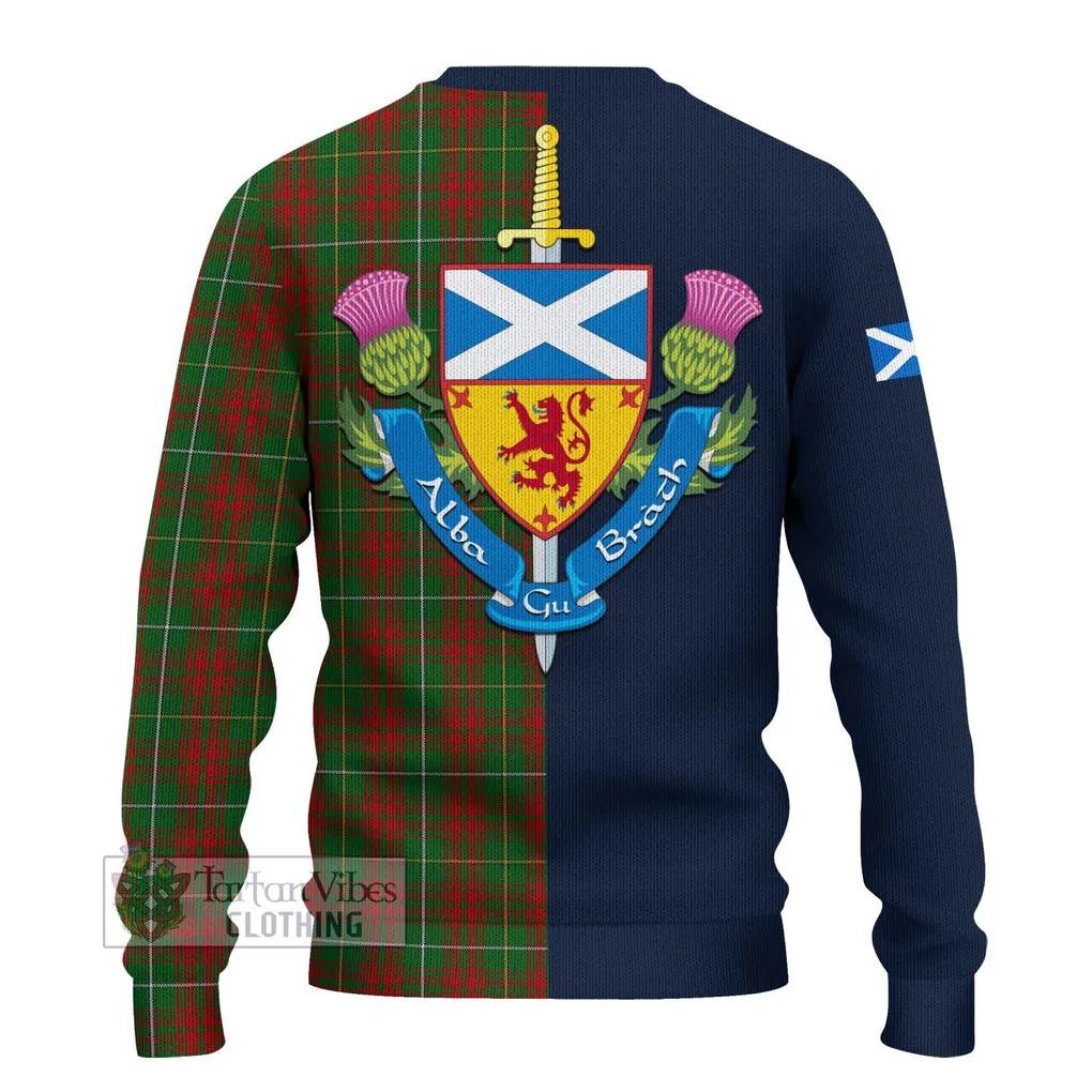 Bruce Hunting Tartan Ugly Sweater with Scottish Lion Royal Arm Half Style