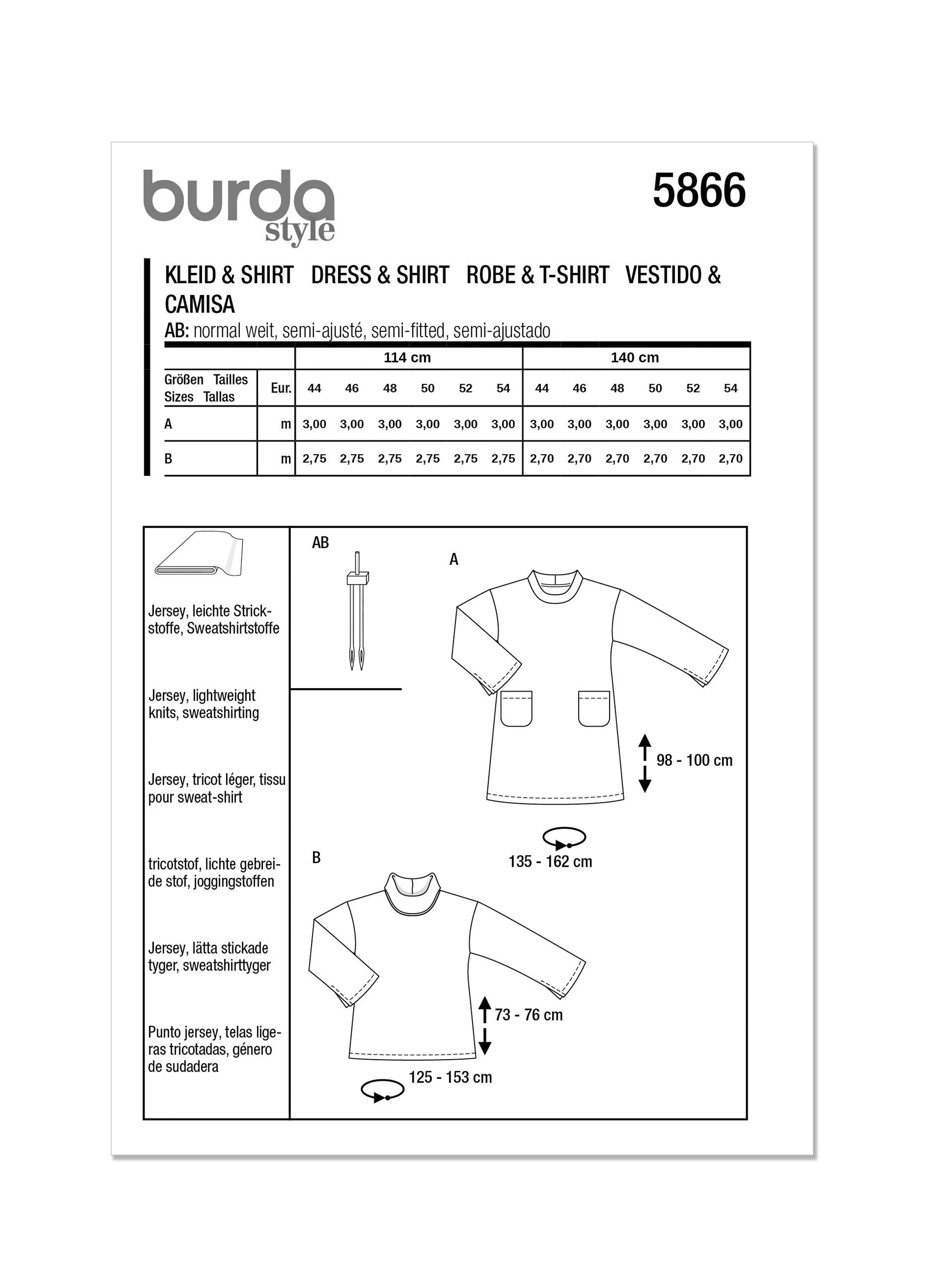 Burda Dress & Top 5866