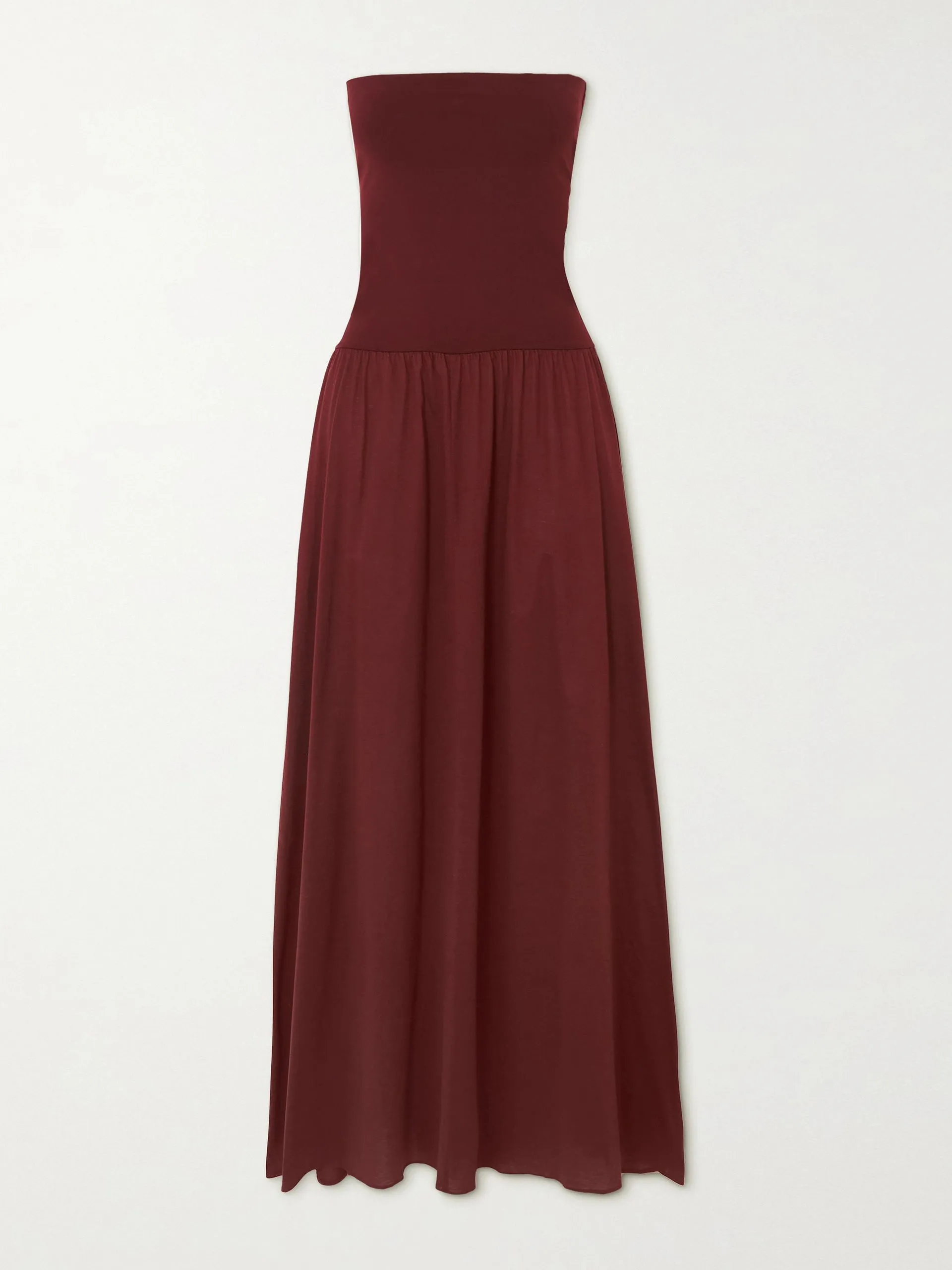 Burgundy bandeu dress