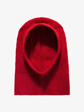 Cable-knit wool and cashmere-blend balaclava