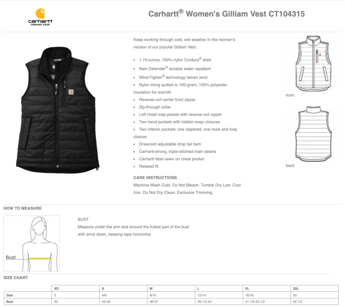 Carhartt® Women’s Gilliam Vest