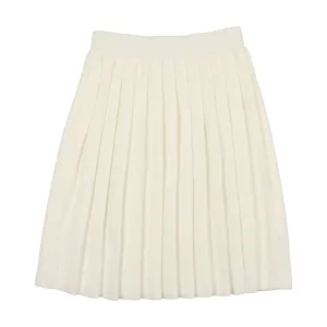 CCB Ivory Knit Pleated Skirt