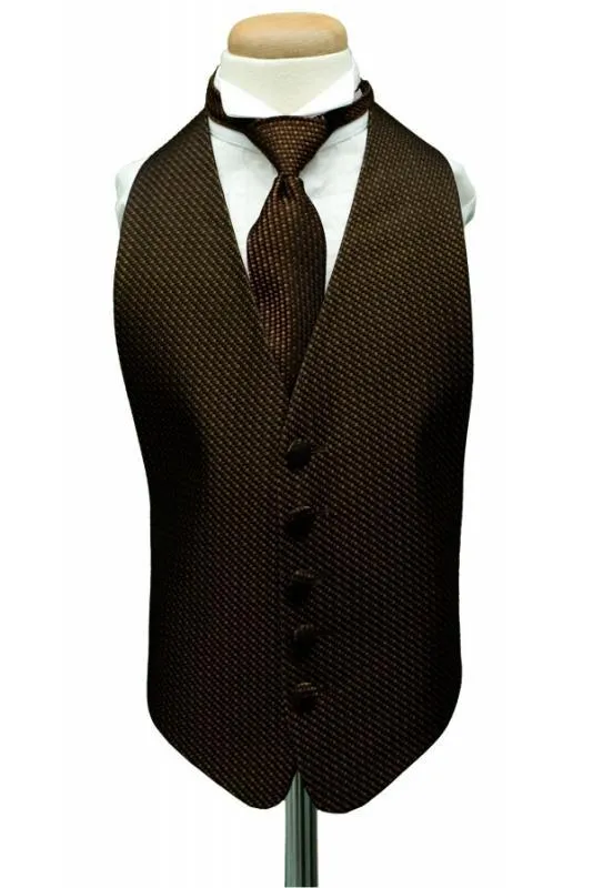 Chocolate Venetian Kids Tuxedo Vest