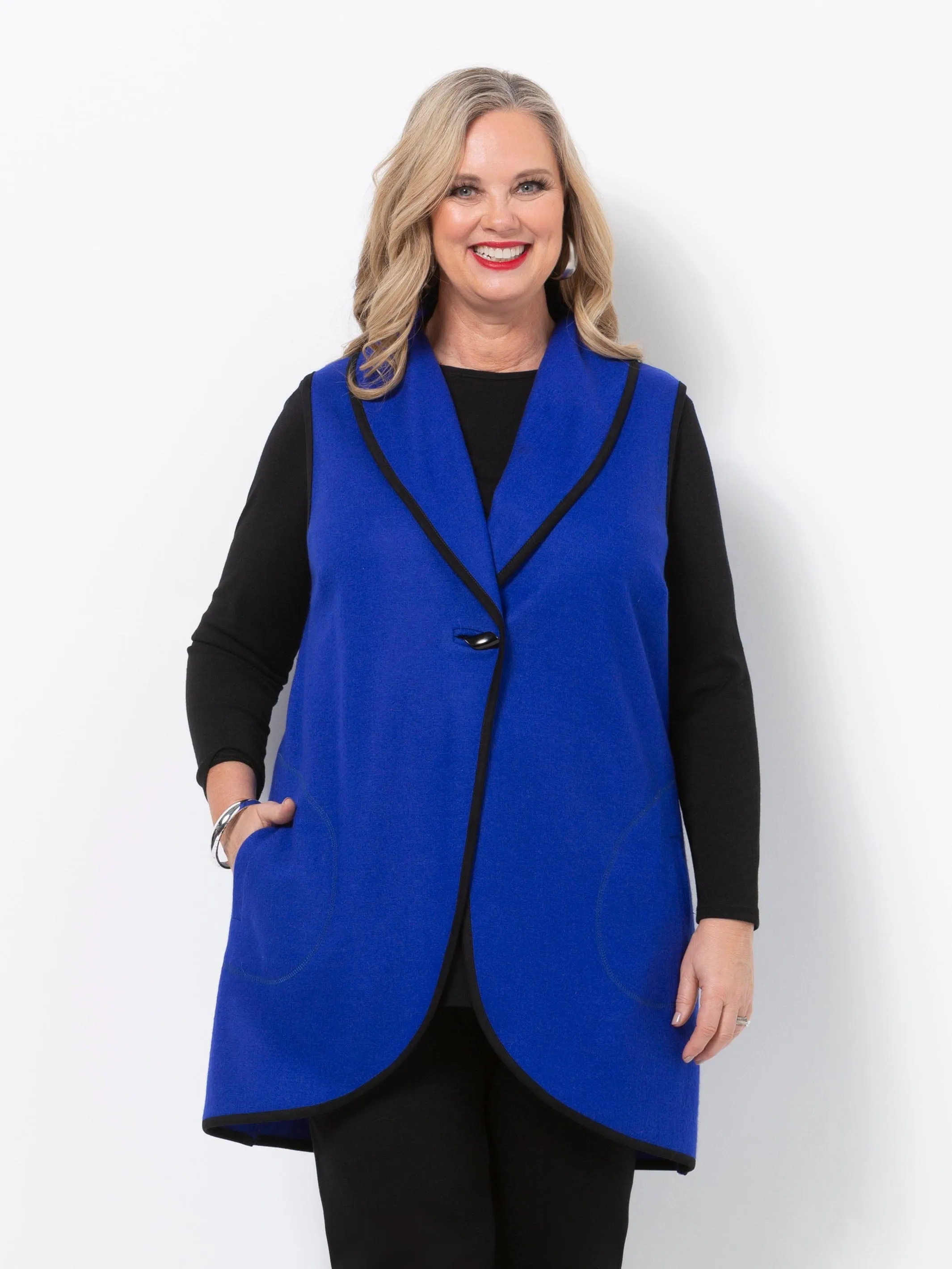 Cobalt Wool Vest