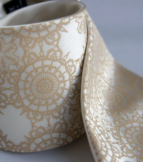 Cottage Lace Silk Necktie