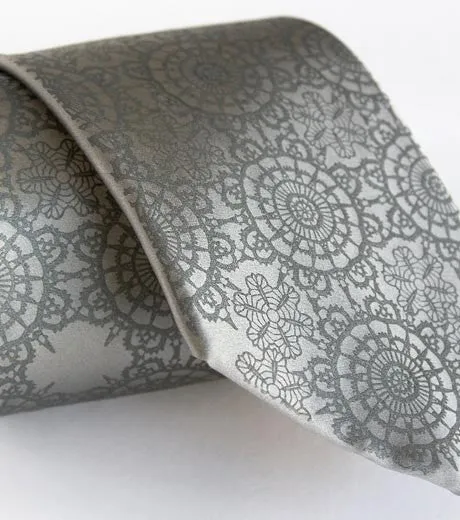 Cottage Lace Silk Necktie