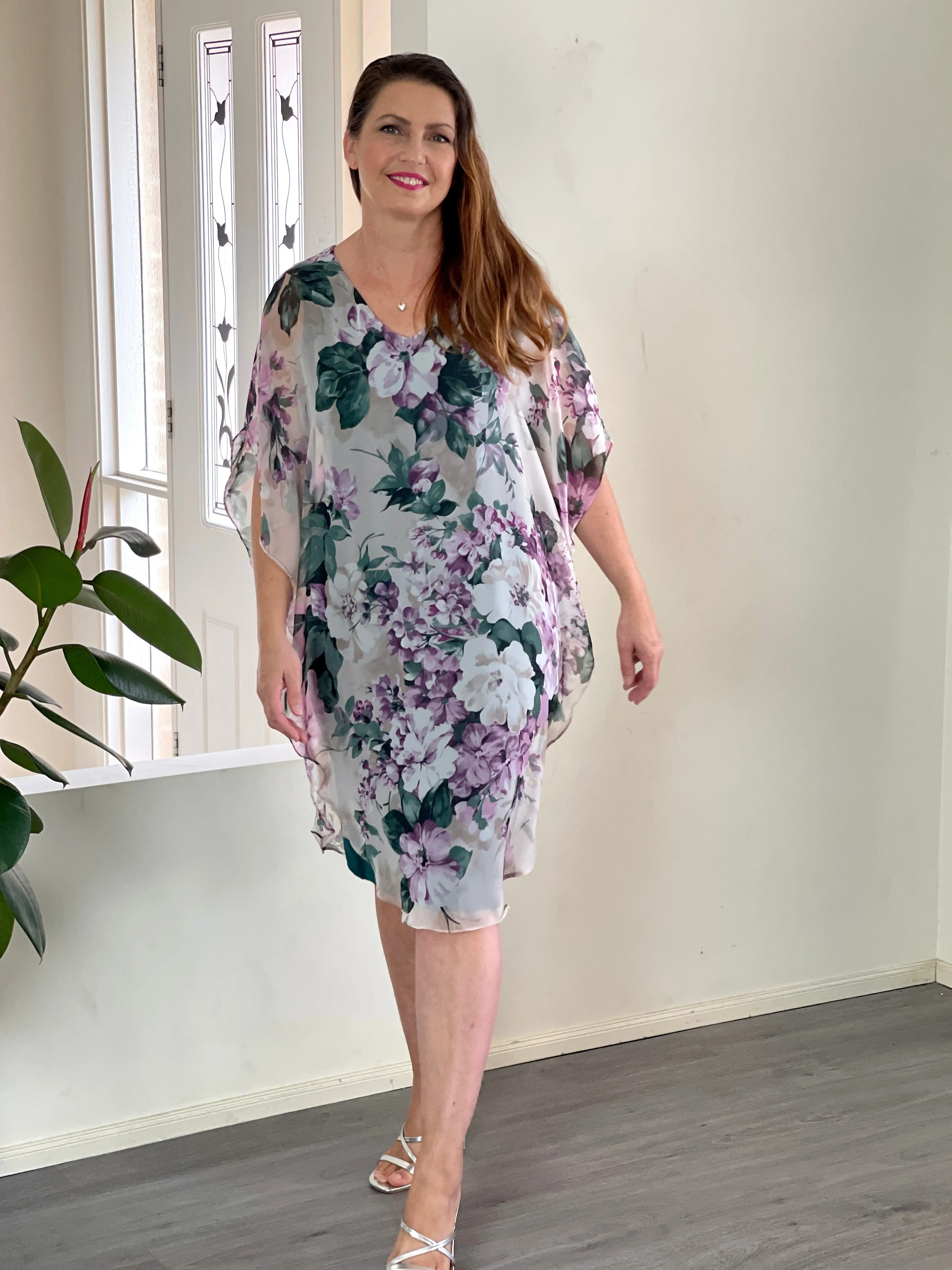 Dacia Emerald Floral Dress