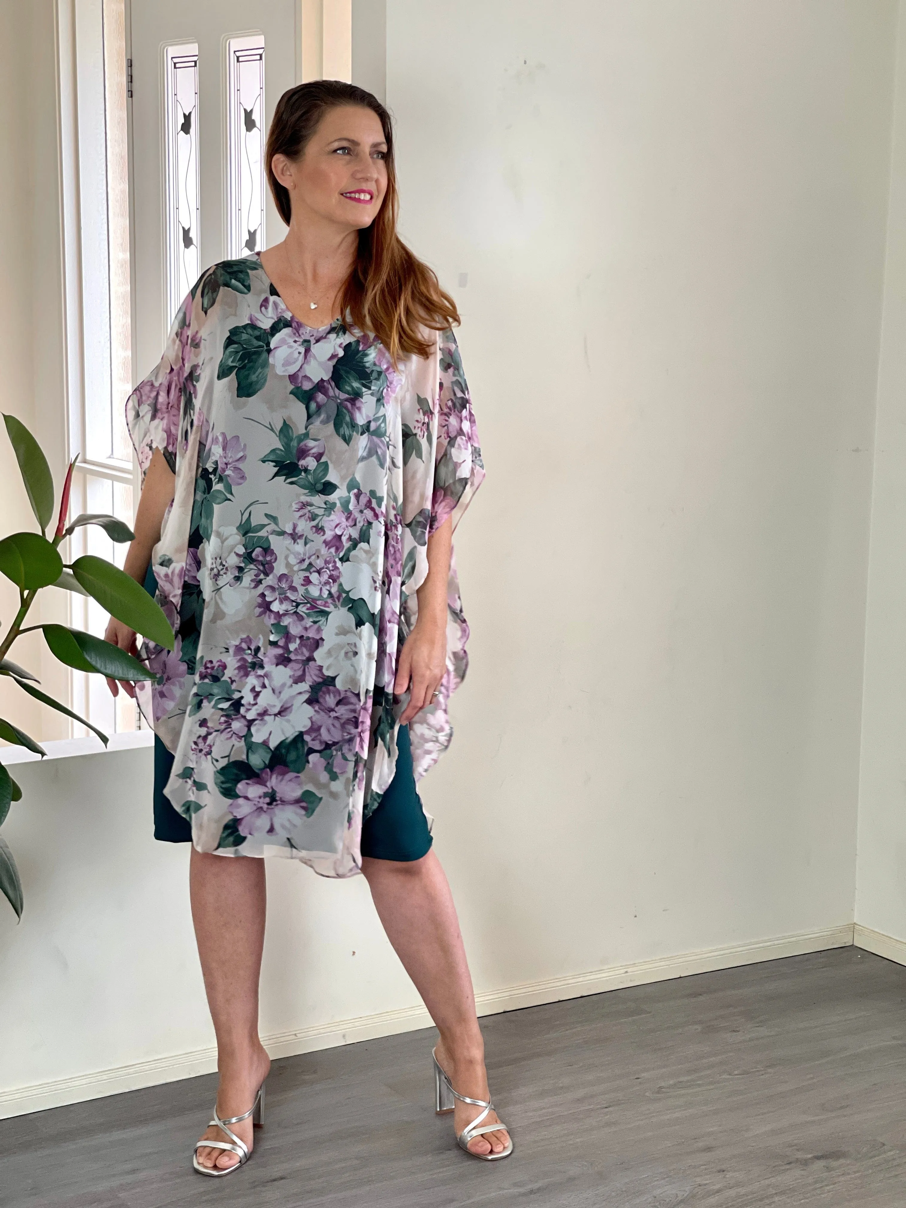 Dacia Emerald Floral Dress