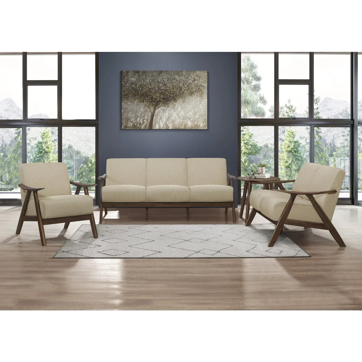 Damala Beige Love Seat