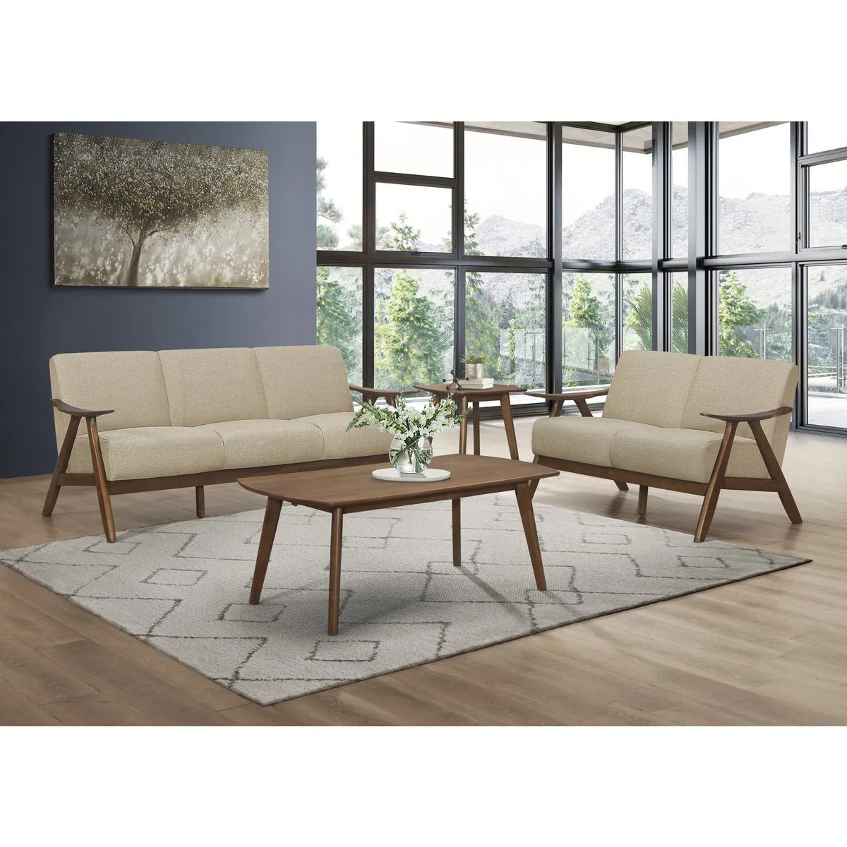 Damala Beige Love Seat