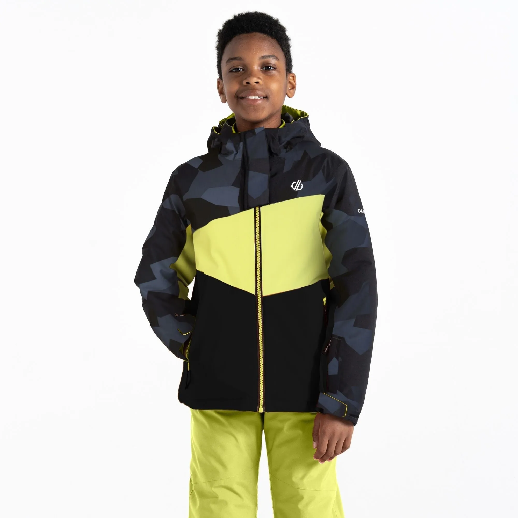 Dare2B Kids' Humour II Ski Jacket | Yellow Black Camo