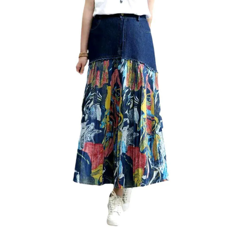 Dark wash y2k jean skirt
 for ladies