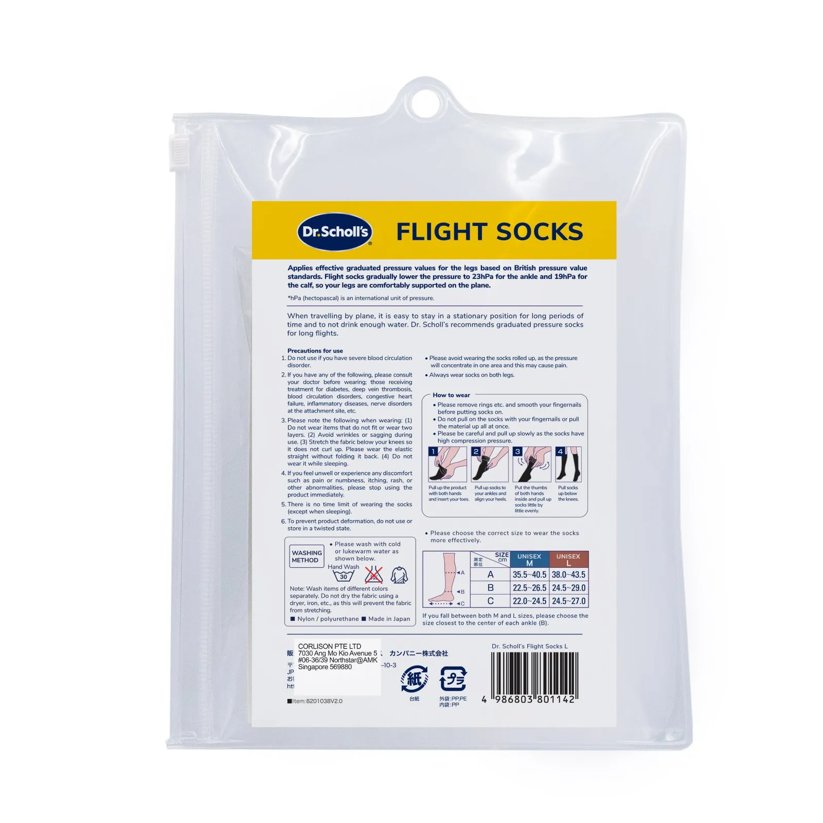 Dr.Scholl's Flight Compression In Socks (Medium)