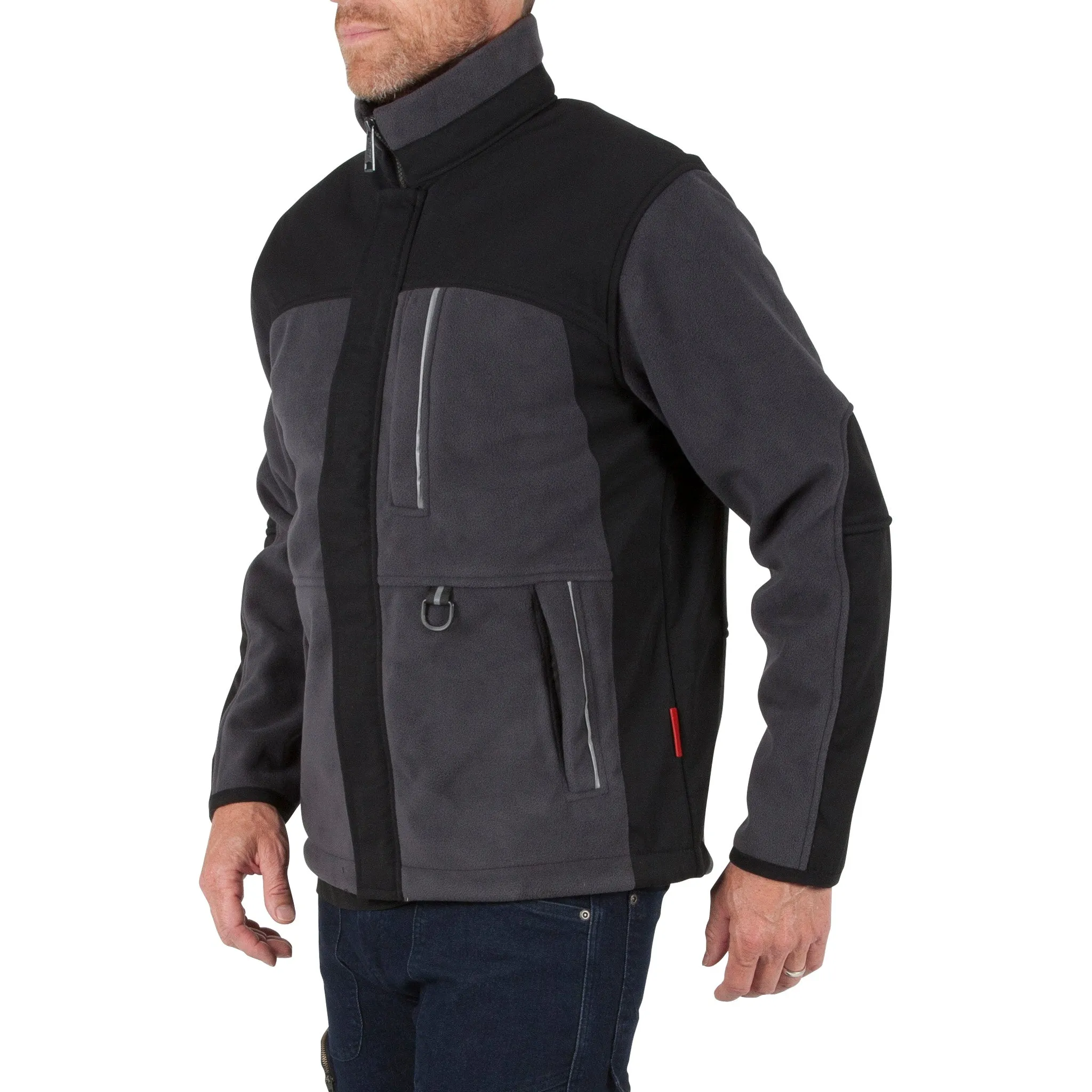 DuraDrive YOLO Men's RED LABEL Charcoal/Black Fleece Work Jacket