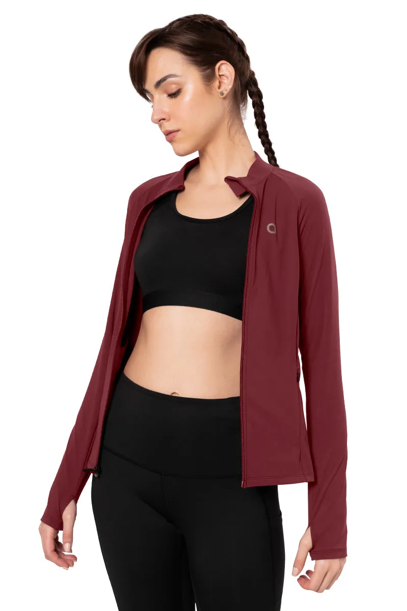 Energize Performance Full Sleeve Active Jacket - Chocolate Truffle