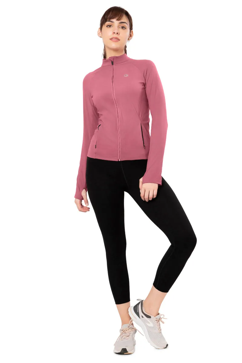 Energize Performance Full Sleeve Active Jacket - Heather Rose