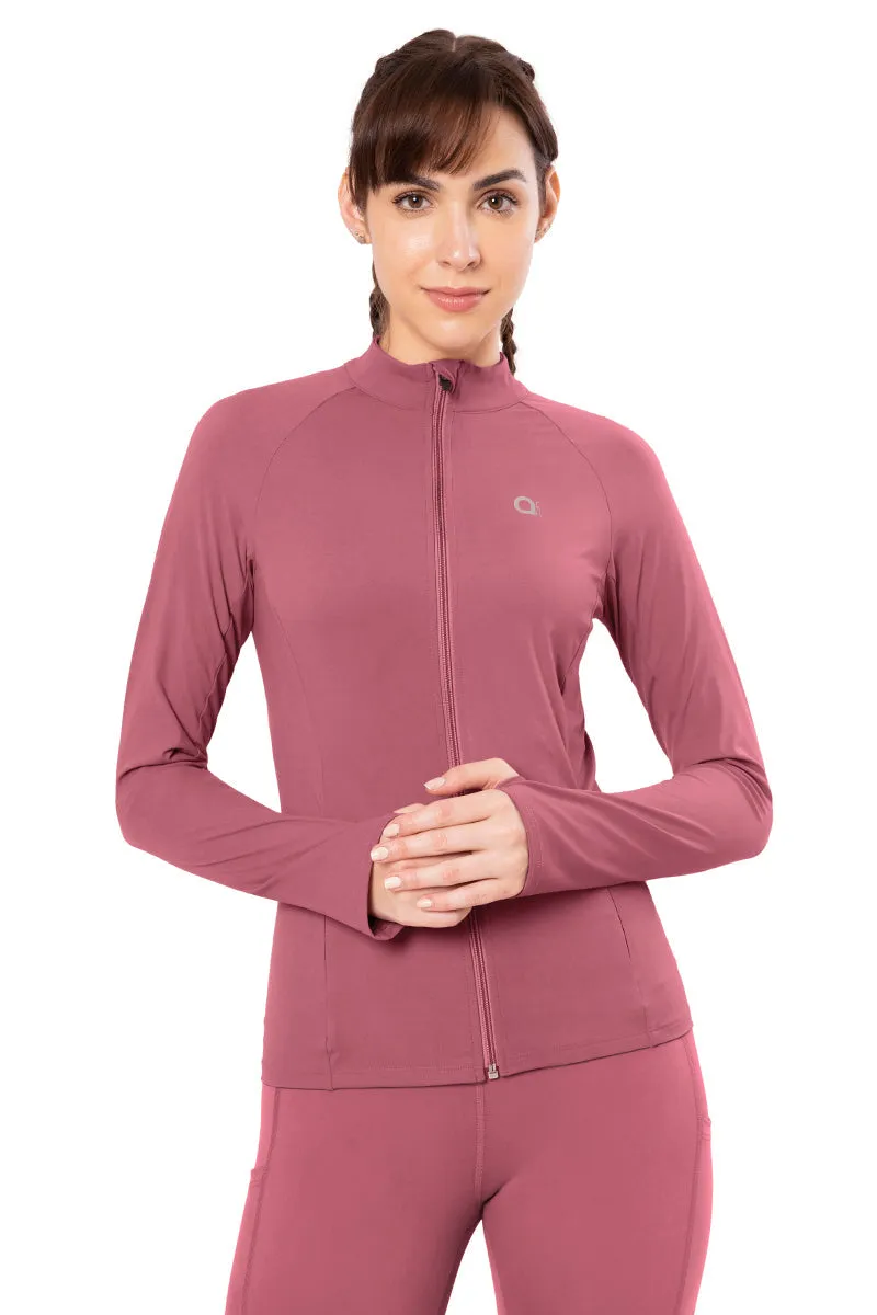 Energize Performance Full Sleeve Active Jacket - Heather Rose