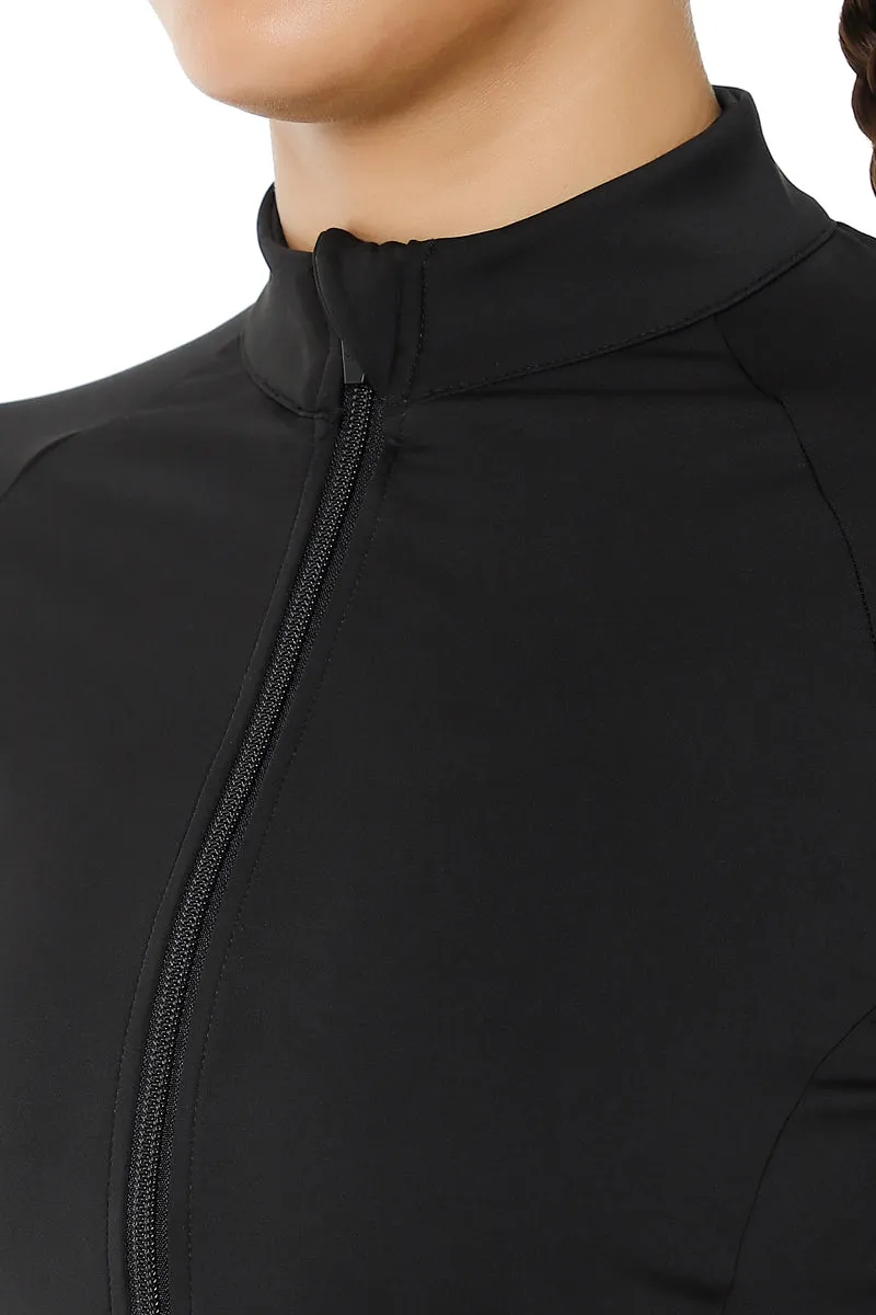 Energize Performance Full Sleeve Active Jacket - Jet Black